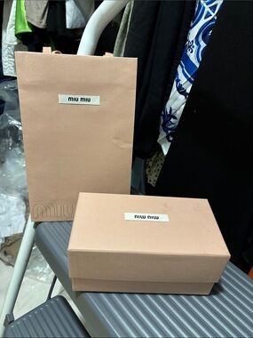 Miu Miu Blush Pink Gift Bag and Box Set